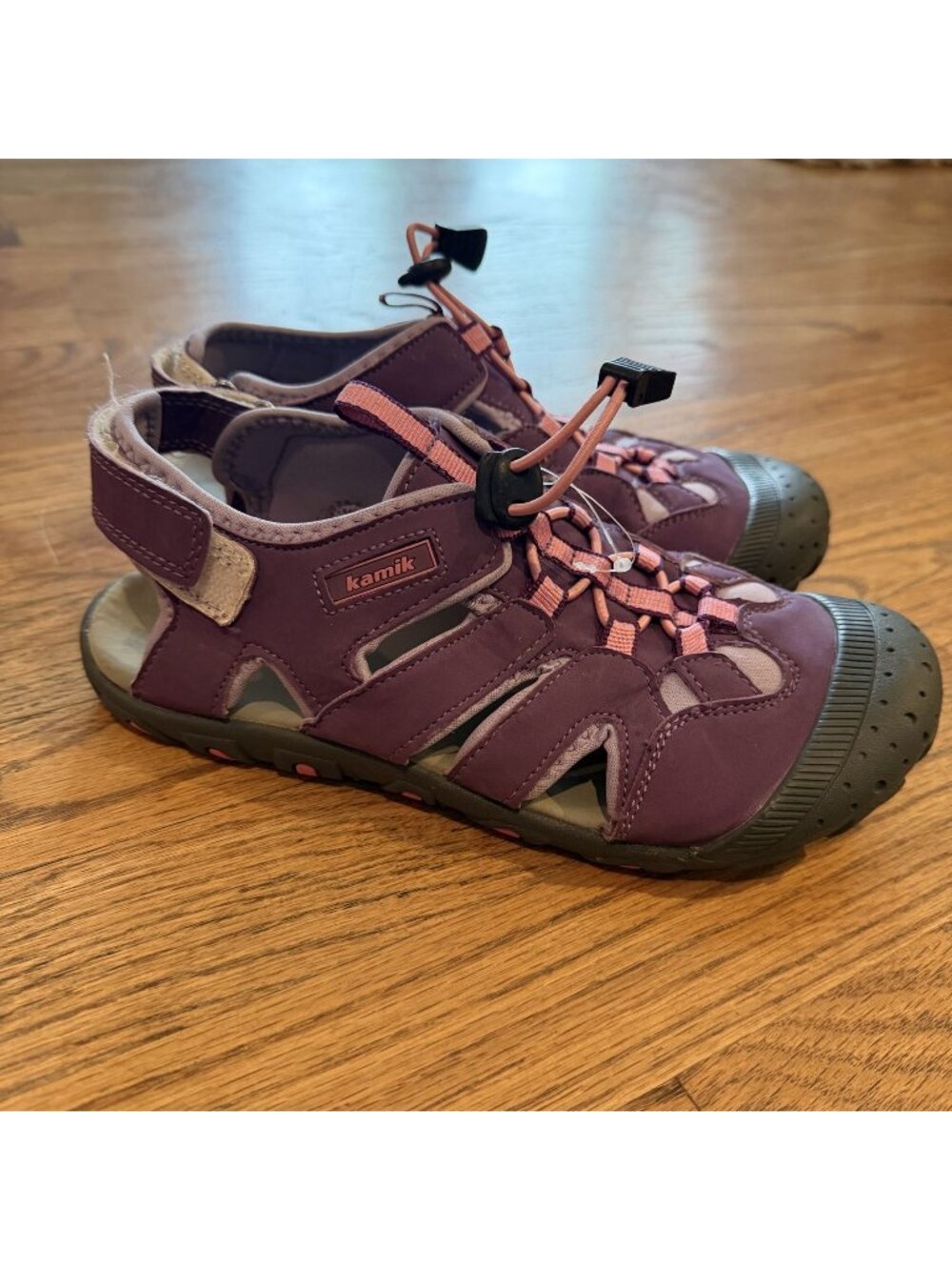 KAMIK GIRLS SIZE 5 PURPLE SANDALS SHOES NEW